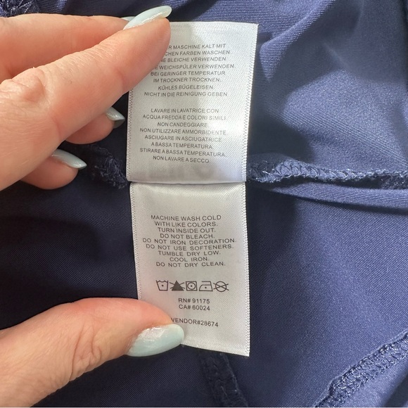 FILA Navy High Neck Athletic Tank Top Built-in Bra Tennis Yoga Small - Picture 8 of 9